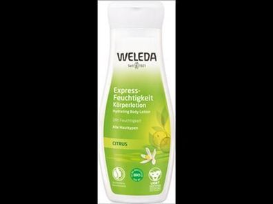 Weleda 3x WELEDA Express-Feuchtigkeit Körperlotion Citrus 200ml