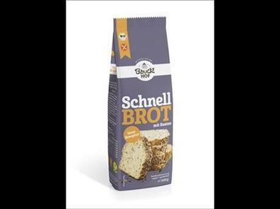 Bauck Mühle 3x Schnellbrot mit Saaten glutenfrei Bio 500g