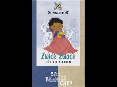 Sonnentor 3x Zwick Zwack für die Kleinen Tee Bio-Bengelchen®, Doppelkammerbeutel
