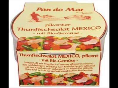Pan do Mar 3x Pikanter Thunfischsalat Mexico mit Bio-Gemüse 250g