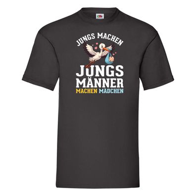 Männer machen Mädchen | Schwangerschaft | verkündung T-Shirt Schwarz