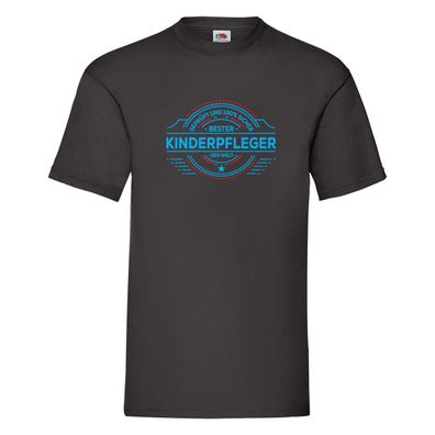 100 % Sicher: Kinderpfleger | Pfleger | Kinder T-Shirt Schwarz