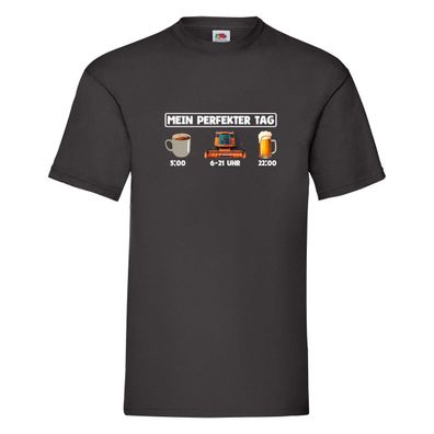Perfekter Tag | Feldarbeit | Mähdrescher | Landwirt T-Shirt Schwarz