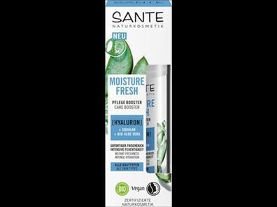 Sante 3x Moisture Fresh Pflege Booster mit Hyaluron, Squalan & Bio-Aloe Vera 50ml