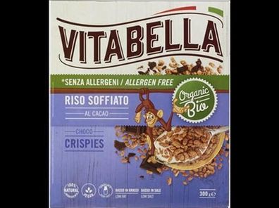 Vitabella 6x Vitabella Bio Schoko-Reis Crispies glutenfrei 300g