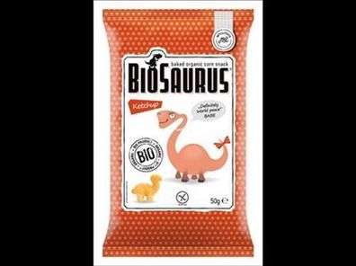 BioSaurus 3x Biosaurus Bio Snack aus Mais Ketchup "Babe" glutenfrei 50g