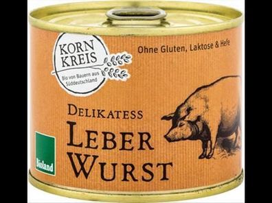 Kornkreis 6x Bioland Delikatess-Leberwurst 190g