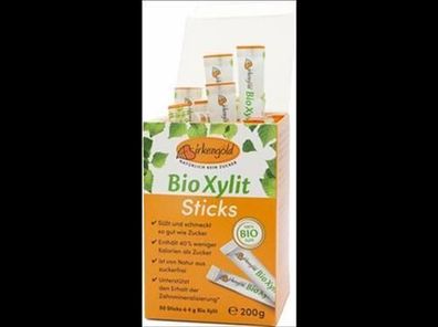 Birkengold 3x Birkengold Bio Xylit Sticks à 4g - 50 Stück im Karton 200g