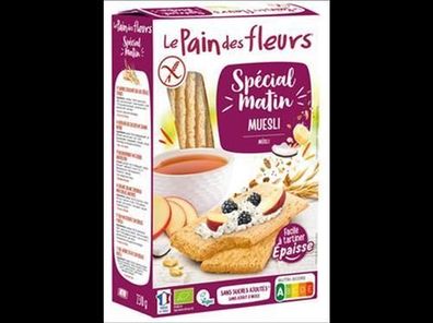 Blumenbrot - Le Pain des Fleurs 6x Dickeres Bio Knusperbrot mit Getreide und