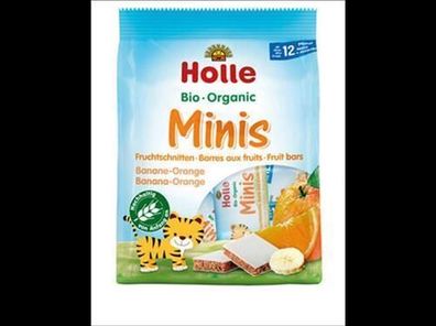 Holle 3x Bio-Minis Fruchtschnitte Banane-Orange 100g