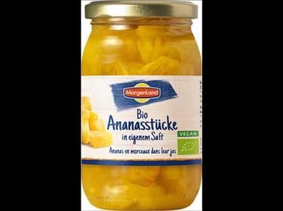MorgenLand 3x Bio Ananasstücke in eigenem Saft 350g