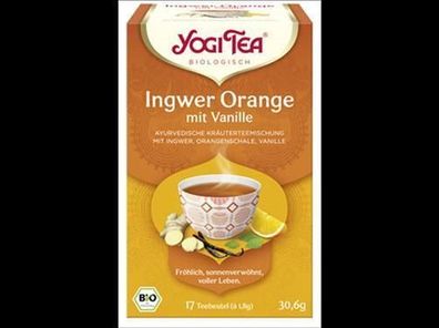 Yogi Tea®, Yogi Tea GmbH Yogi Tea® Ingwer Orange mit Vanille Bio 17x1,8g