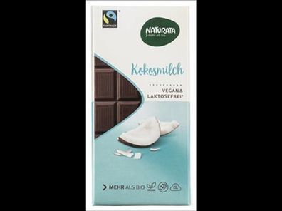 Naturata 6x Kokosmilch Schokoladenkuvertüre, vegan 100g