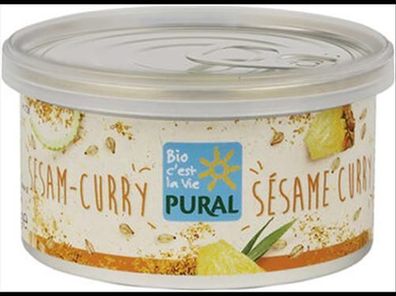 Pural 6x Pflanzlicher Aufstrich Sesam-Curry palmölfrei 125g