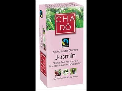 Cha Dô 6x Fairtrade Jasmin Teebeutel 20x1,5g 30g