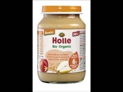 Holle 6x Apfel & Birne mit Hafer 190g
