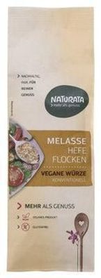 Naturata 6x Melasse Hefeflocken, Nachfüllbeutel, konventionell 200g
