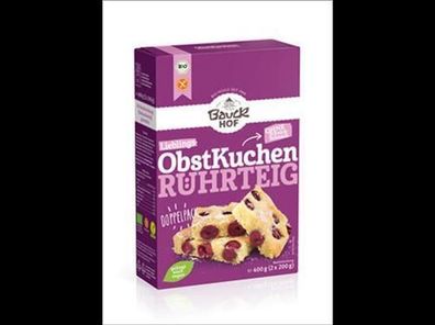 Bauck Mühle 6x Obstkuchen Rührteig glutenfrei Bio 400g