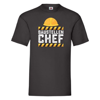 Baustellen Chef | Baustelle | Bauherr | Bauleiter T-Shirt Schwarz