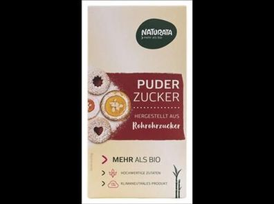 Naturata 3x Puderzucker aus Rohrohrzucker 200g