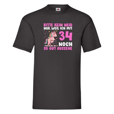 34. Geburtstag | 34 Jahre | Mit 34 noch so gut aussehen T-Shirt Schwarz