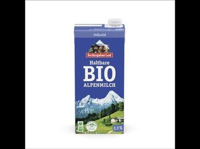 Berchtesgadener Land Bio 6x Haltbare Bio-Alpenmilch 3,5% Fett NL-Fair 1l