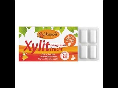 Birkengold 6x Birkengold Kaugummi Frucht (12 Stück) 17g