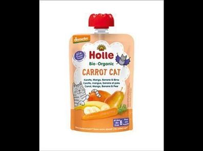 Holle 6x Carrot Cat - Karotte, Mango, Banane & Birne 100g