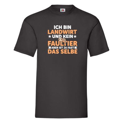 Ich bin kein Faultier: Landwirt | Bauer | Landwirtschaft T-Shirt Schwarz