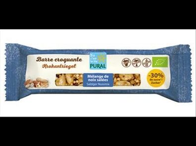 Pural 3x Salziger Nussmix Krokantriegel -30% Zucker 35g