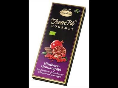 Liebhart´s Gesundkost Bio-Himbeer-Granatapfel-Zartbitter-Schokolade 100g