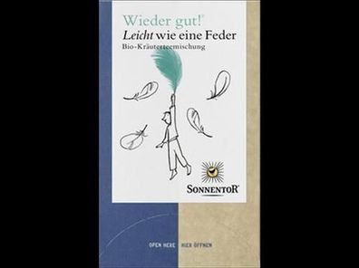 Sonnentor 6x Leicht wie eine Feder® Tee Wieder gut!®, Doppelkammerbeutel 27g