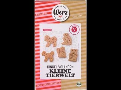 Naturkornmühle Werz 6x Kleine Tierwelt, Dinkel Vollkornkekse 125g