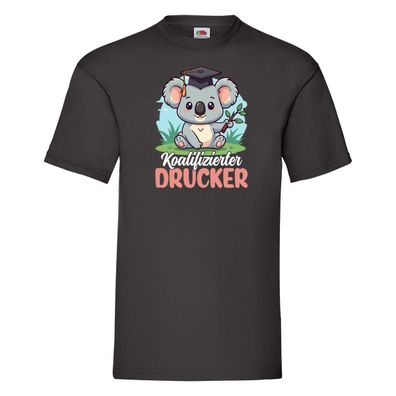 Koalifizierter Drucker | Druckerei | Print Medien T-Shirt Schwarz