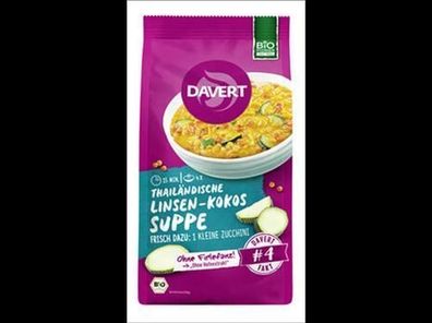 Davert 6x Thailändische Linsen-Kokos-Suppe 170g 170g