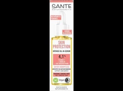 Sante Skin Protection Intense Serum mit Vitamin E, Squalan & Bio-Hagebuttenöl 30ml