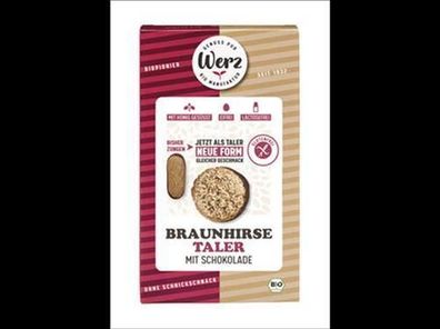 Naturkornmühle Werz Braunhirse Taler mit Schokolade, Vollkornkekse, glutenfrei 150g