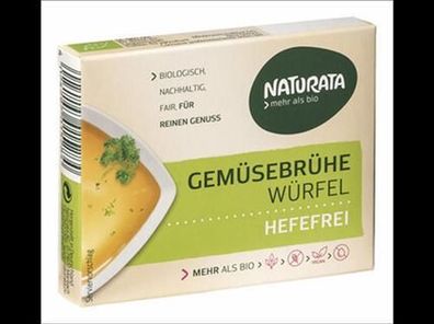 Naturata 3x Gemüse-Brühwürfel hefefrei, ohne Palmöl 6x12g