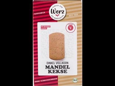 Naturkornmühle Werz 6x Mandel Kekse, Dinkel Vollkorn 125g