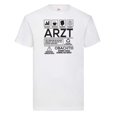Achtung Probleme Arzt | Medizin | Doktor | Facharzt T-Shirt Weiß