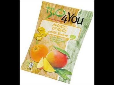 Bio4You 6x Bio-Bonbon-Mango-Orange, gefüllt 75g