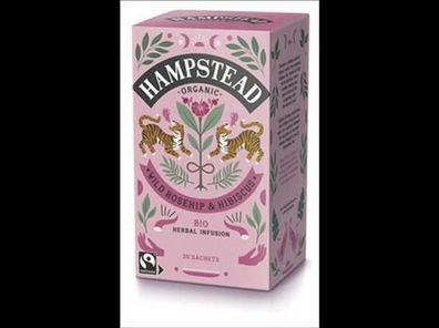 Hampstead Tea 3x Organic Fairtrade Rosehip & Hibiscus Infusion 30g