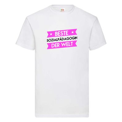 Beste Sozialpädagogin | Humor | Pädagogin T-Shirt Weiß