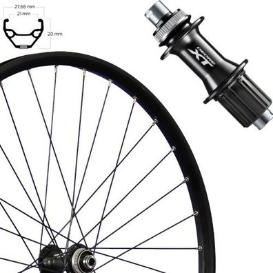 Hinterrad 28" schwarz Disk Centerlock SE, Taurus21, M8010, S