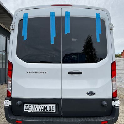 DeinVan. de Echtglas Hecktürscheiben für Ford Transit MK8/MK8 E ab 2014 L2-L4