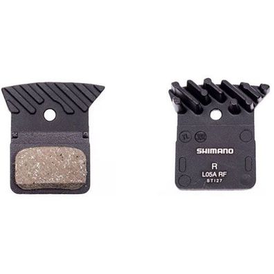Bremsbelag Scheibe, Resin, mit Kühlrippen, Shimano L05A-RF, Einzelverpackung,