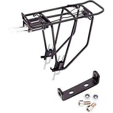 Gepäckträger Touring, schwarz, Aluminium, verstellbar 26-28" , Point, 05022600