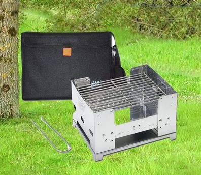 NEU Klappbarer Kohlegrill Esbit BBQ300S für Camping Outdoor Survival Bushcraft