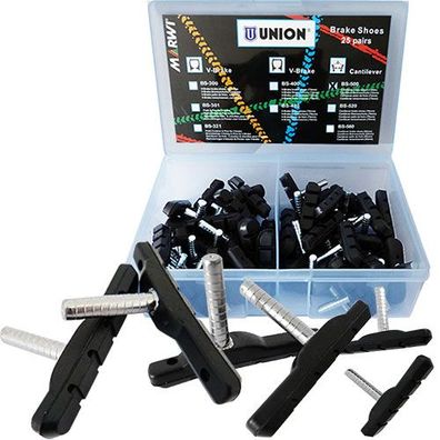 Bremsschuh Union, Cantilever, asymm, schwarz, 72 mm, 25 Paar in Karton, Marwi, 431500