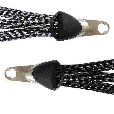 Gepäckgurt BIBIA Trio flach, Niroösen, schwarz/grau, Widek, 151062